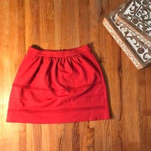 J.Crew red mini skirt